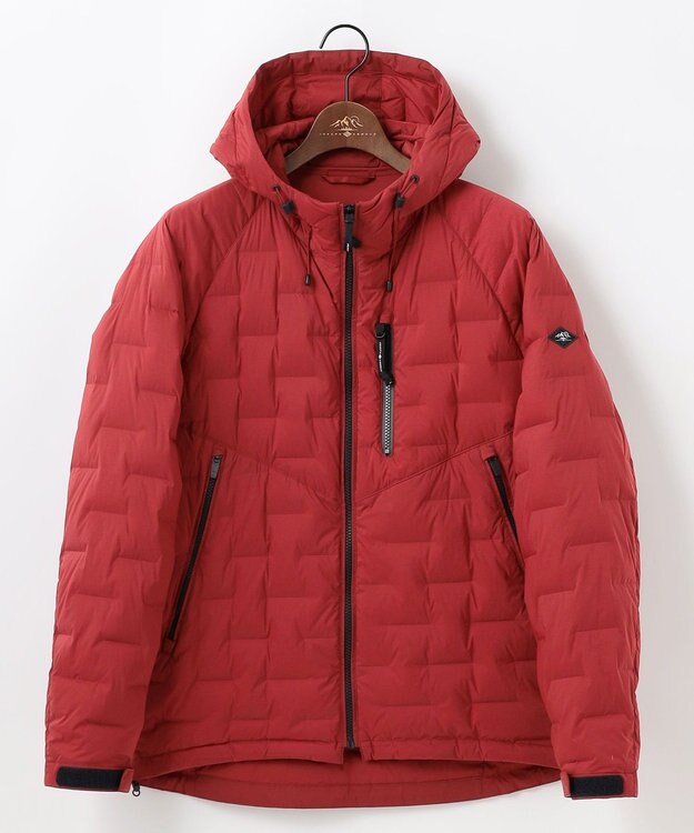 JOSEPH ABBOUD MOUNTAIN 【ストレッチ/軽量/パッカブル/ライナードッキング対応】2WAYストレッチダウンパーカー レッド系