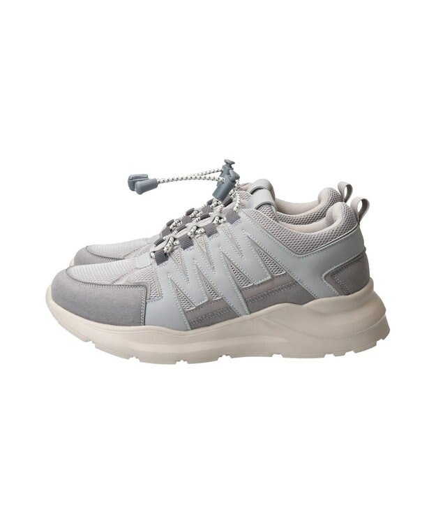 Bridget Birkin 【PARADIS COULEUR】異素材コンビワントーンスニーカー グレーコンビ