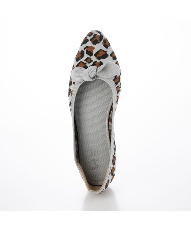 ing <ing>【サステナブル】２WAYポインテッドトゥニットパンプス ライトグレービー