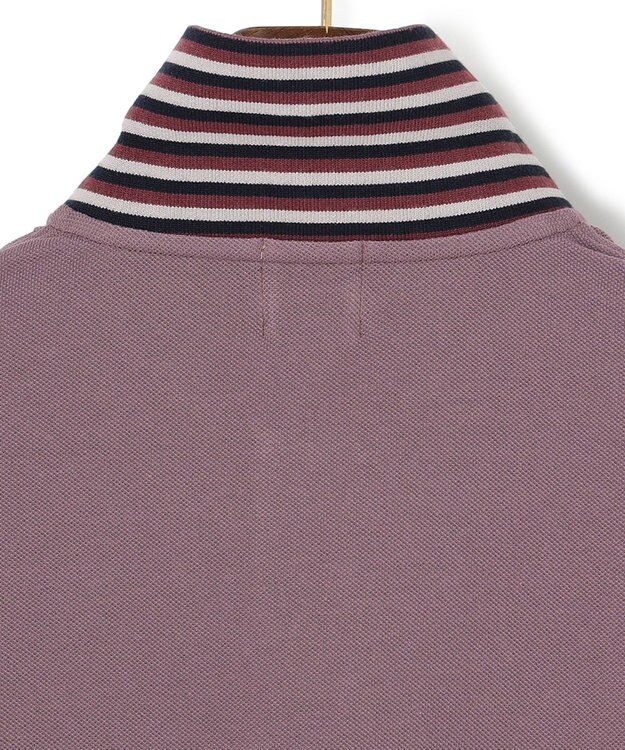 J.PRESS MEN レジメンタル ポロシャツ パープル系