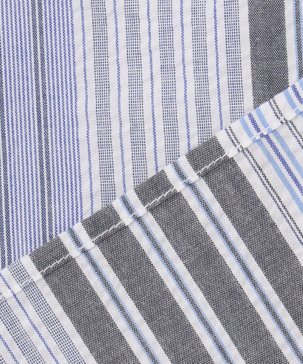 J.PRESS YORK STREET 【WOMEN】マルチストライプ ブラウス ブルー系1