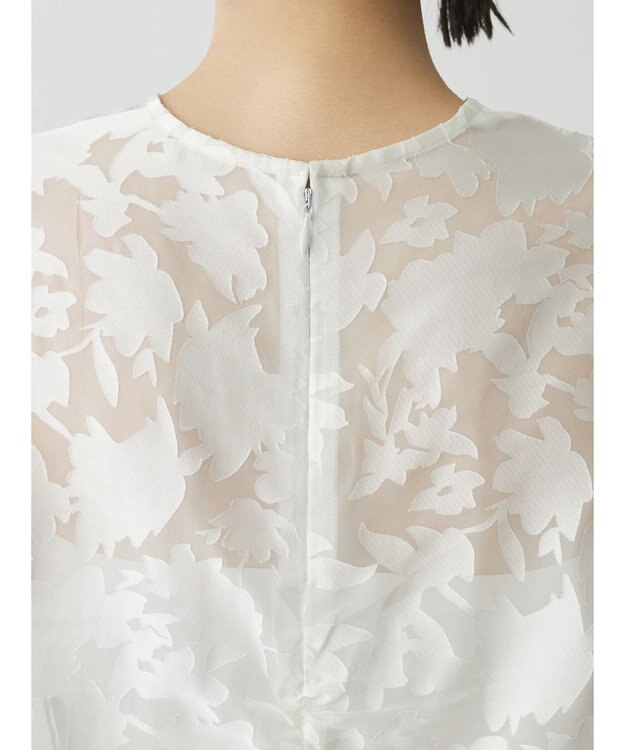 Green Parks AnriettMusee 花柄オパールシャーリングブラウス Off White