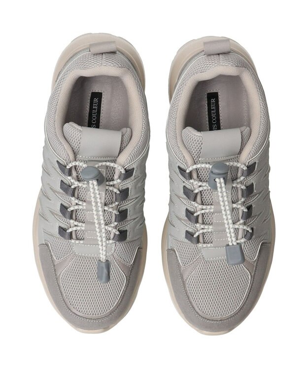 Bridget Birkin 【PARADIS COULEUR】異素材コンビワントーンスニーカー グレーコンビ