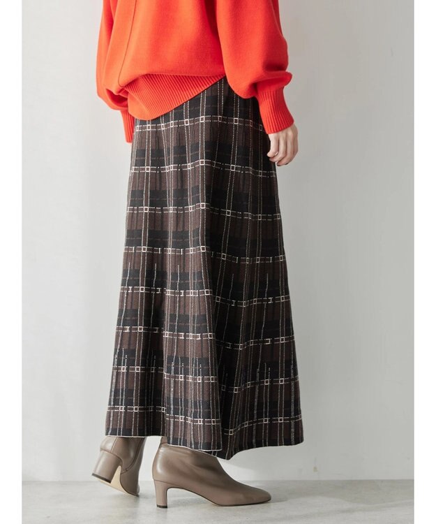 AMERICAN HOLIC ニットプリーツライクチェックスカート Check