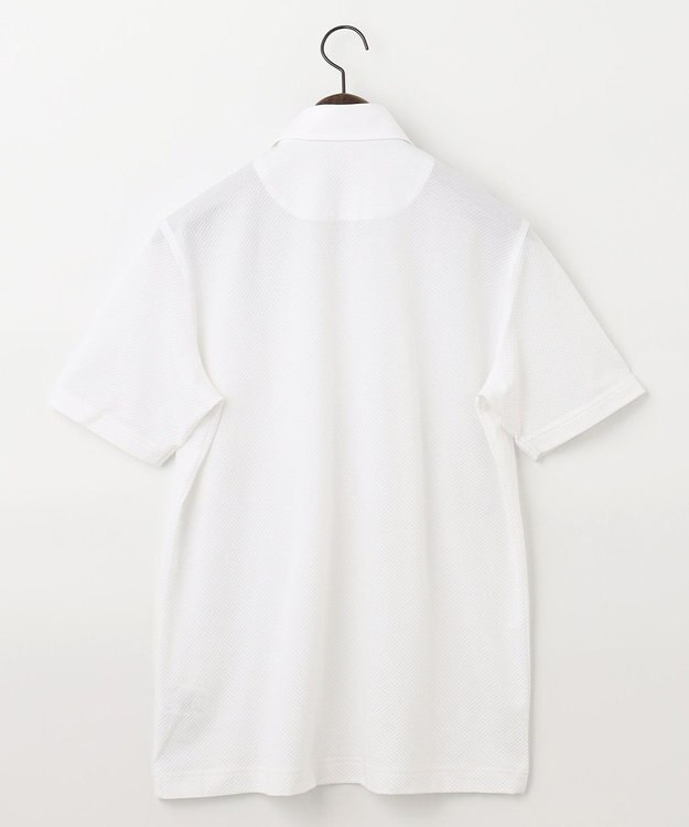 JOSEPH ABBOUD 【オーガニックコットン使用】ブロックサッカーポロシャツ ホワイト系