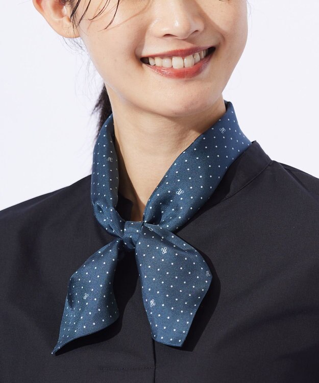 J.PRESS LADIES グラバッティーノ スカーフ ブルー系3