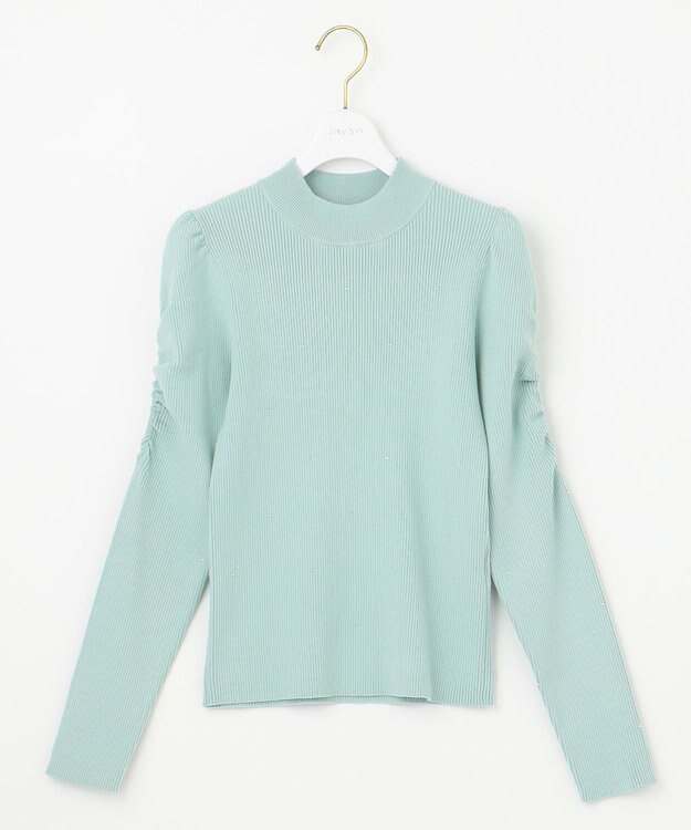 ANY SIS 【洗える】ビジュー プルオーバー ミント