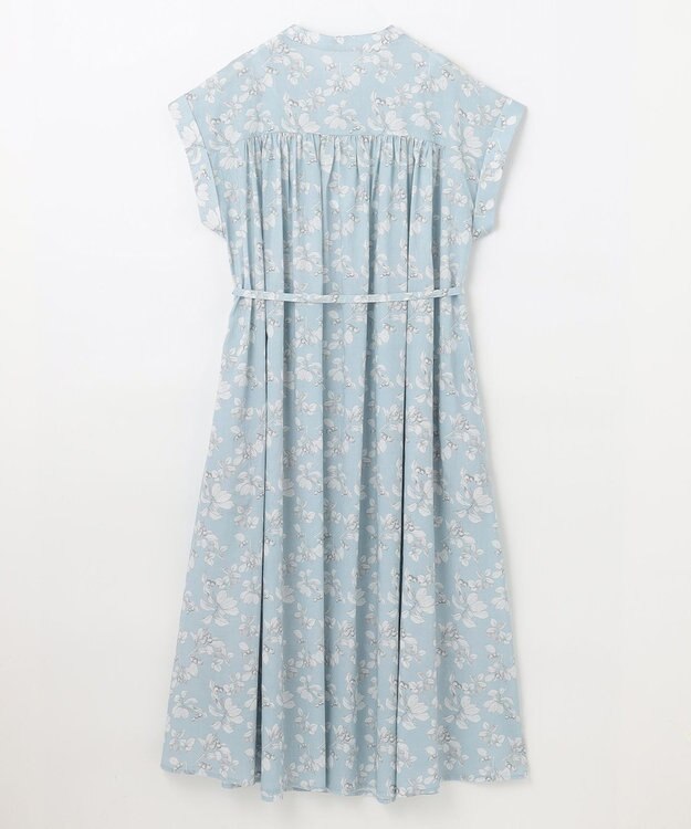 ANY 【手洗い可能】レトロギャザーワンピース サックス