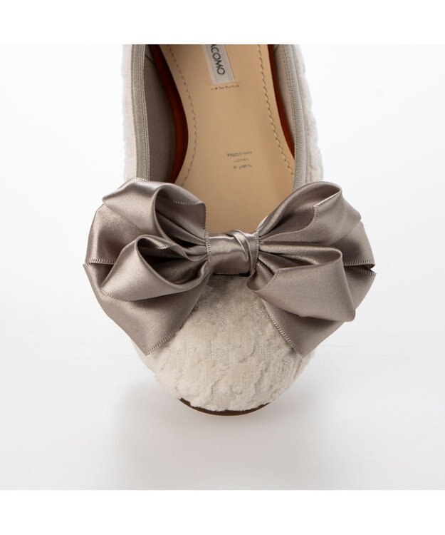 MODE ET JACOMO <MODE ET JACOMO>ラウンドリボンバレエシューズ アイボリーキジ