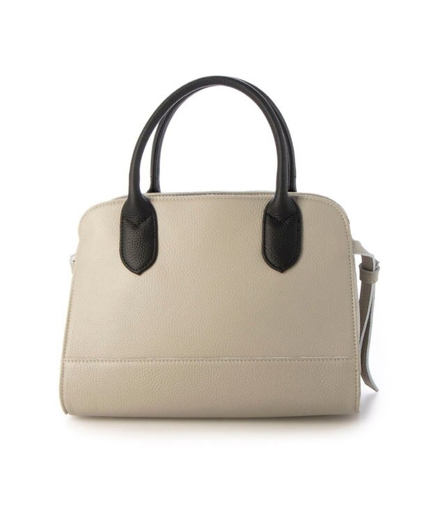 UNBILLION ペルケ perche / 牛革スクエア2way手提げ ライトグレー