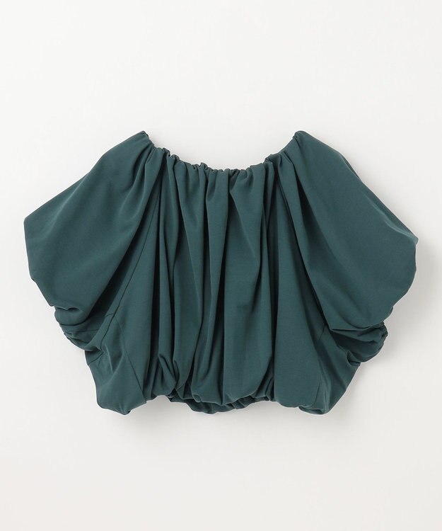 NAVE 【Nave 　洗える・接触冷感】クロップドジャージーブラウス グリーン系