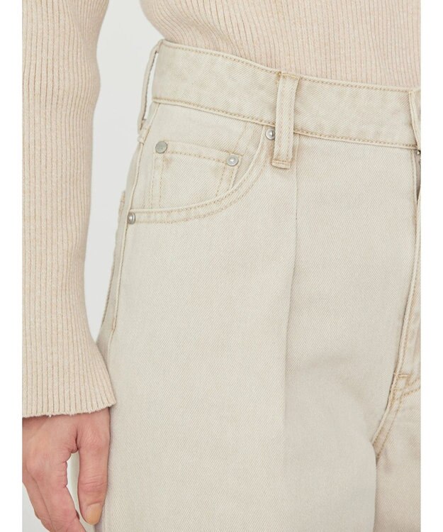 AMERICAN HOLIC フロントタックワイドデニム Beige