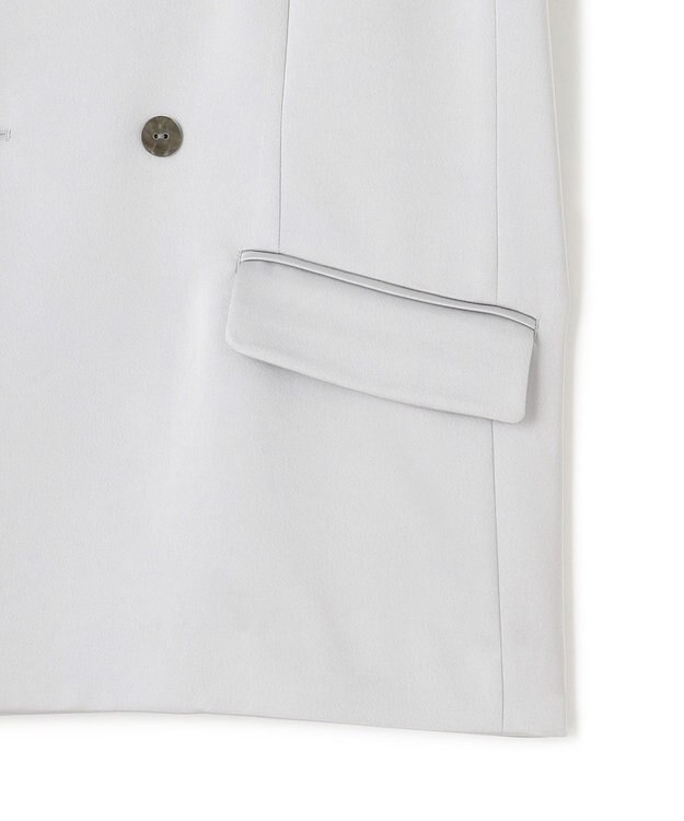 uncrave シャイニーダブルサテン ジャケット シルバーグレー