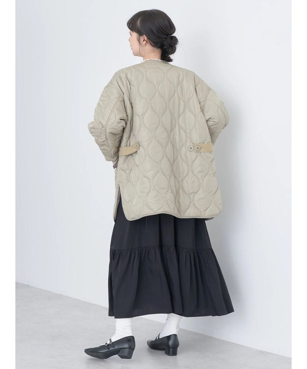 earth music&ecology キルティングハーフブルゾン Khaki