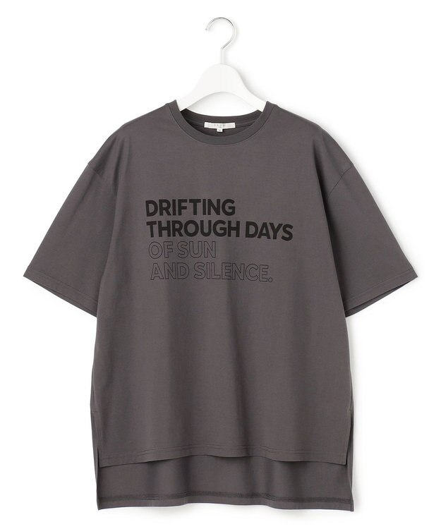 23区 【SLOW/一部店舗限定】ヴィンテージライクジャージー Tシャツ スチール×ブラック