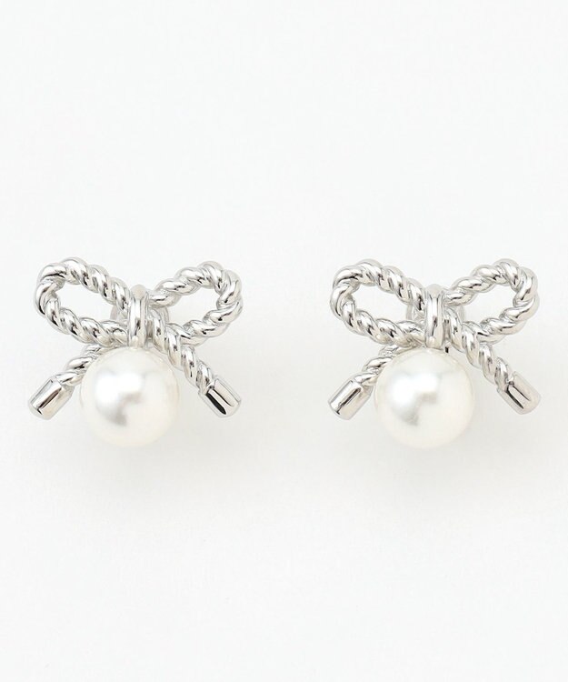 TOCCA PROMISE PEARL RIBBON EARRINGS イヤリング シルバー系