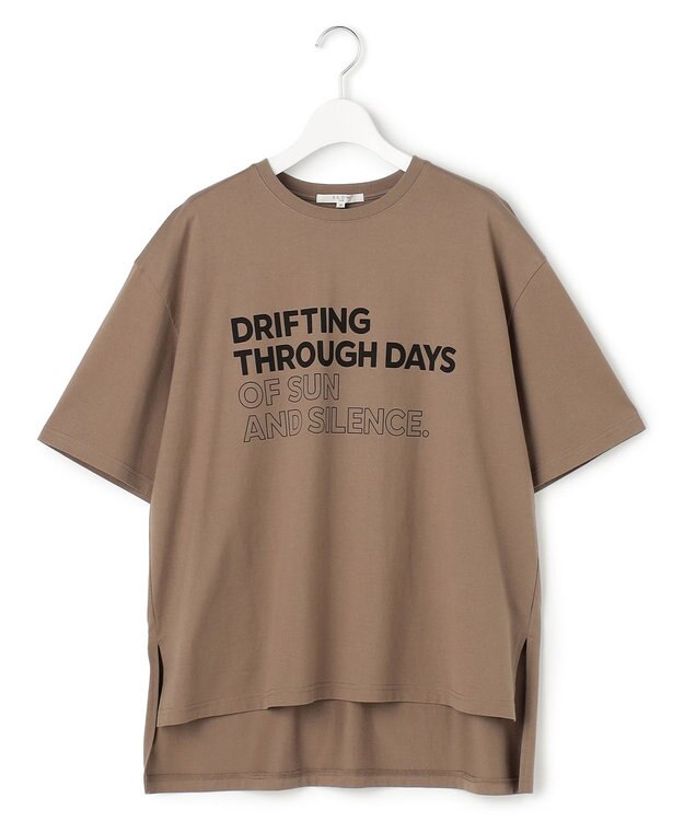 23区 【SLOW/一部店舗限定】ヴィンテージライクジャージー Tシャツ モカ×ブラック