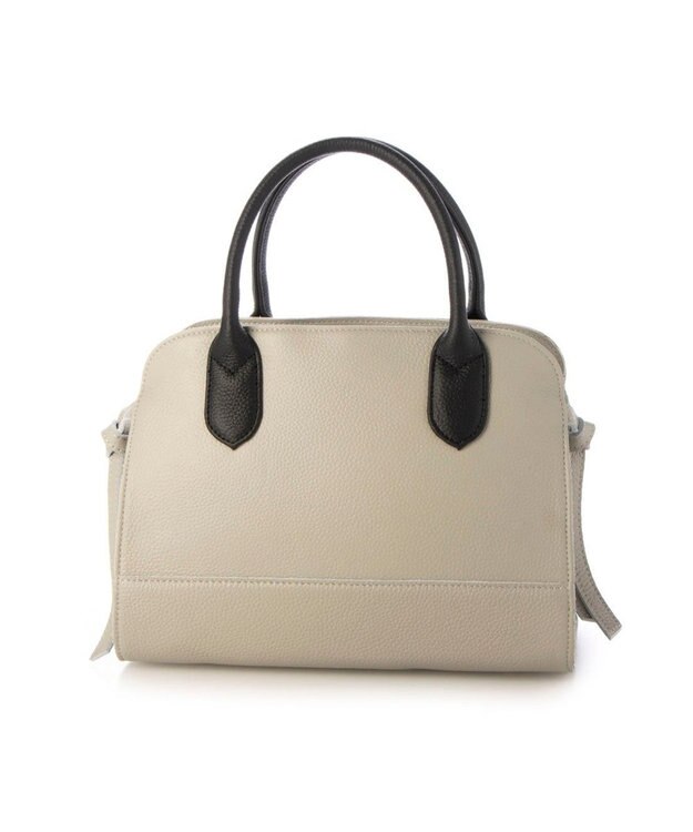 UNBILLION ペルケ perche / 牛革スクエア2way手提げ ライトグレー