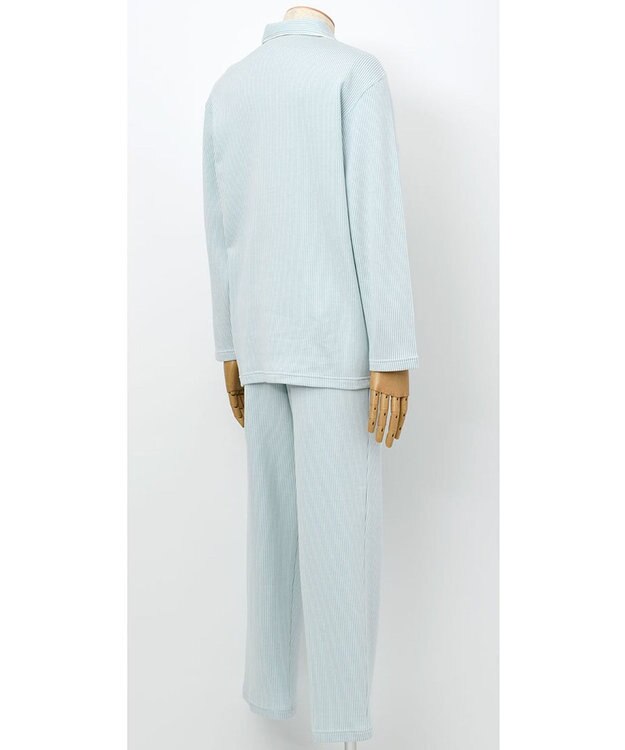 ワコール／睡眠科学 メンズ パジャマ 長袖 長ズボン 綿100%(本体) ここちよく眠れる あったか YGW007 睡眠科学／ワコール グリーン