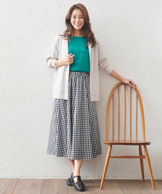 ANY L 【接触冷感/UVケア/アンチピリング】フーディーカーディガン エクリュ