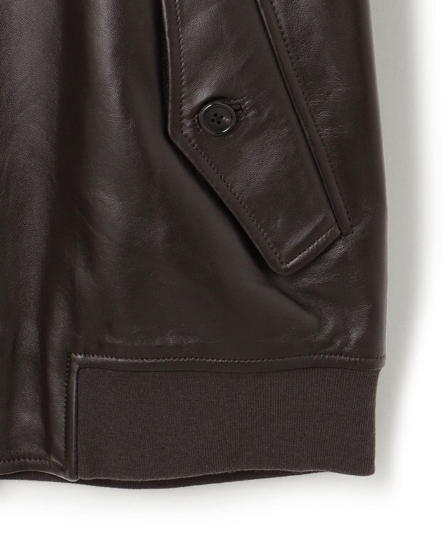 J.PRESS MEN ナッパレザー ゴルフジャケット ダークブラウン系