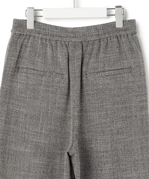 ICB ライトスラブツイード ワイドパンツ ブラック×オフホワイトミックス