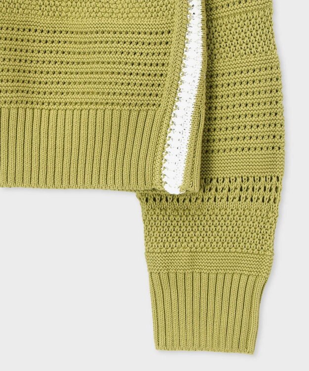Paul Smith ミックスパターン クルーネックニット ライトイエロー