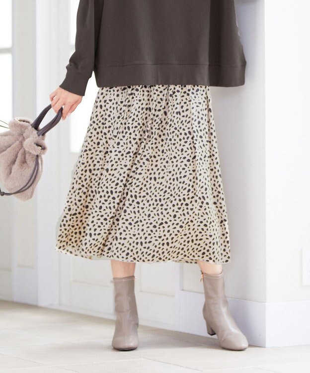 ANY 【洗える】ダルメシアンスカート ブラウン系5