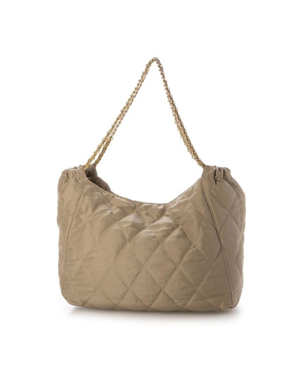 UNBILLION カシュカシュ cachecache / ナイロンキルトチェーントート ベージュ