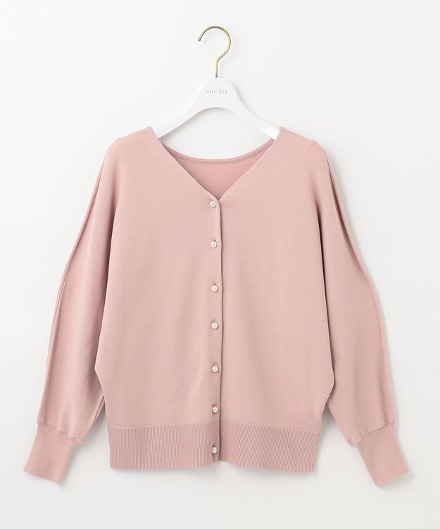 ANY SIS 【優木まおみさんコラボ】愛しの着回し カーディガン×ブラウス セット ペールピンク×オフ
