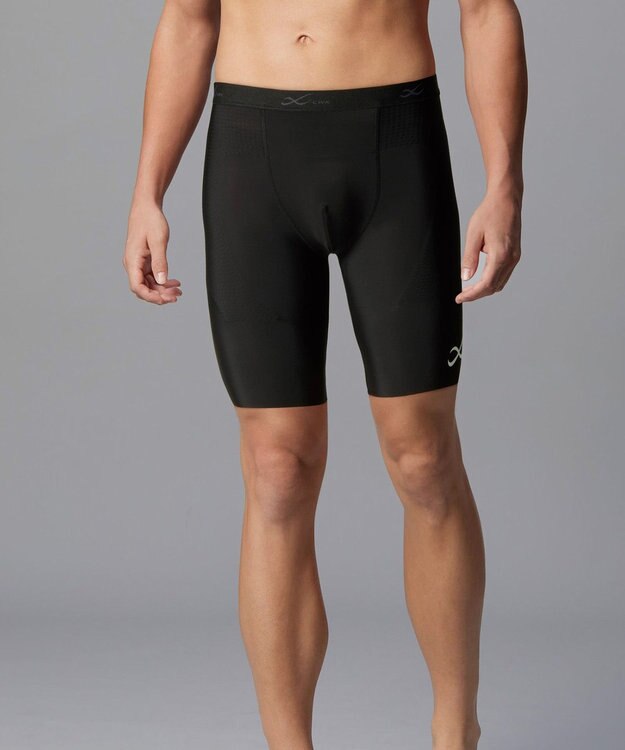 CW-X 【MEN】 CW-X 股関節サポート タイツ 【大谷翔平愛用モデル・撮影着用品番】 下半身の軸がブレにくい 骨盤サポート 球技 陸上 ハーフ ひざ上丈 5分丈 メンズ HOO505 /ワコール ブラック