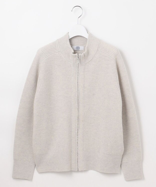 J.PRESS LADIES L 【洗える】CAT ジップアップブルゾン ニット ライトグレー系