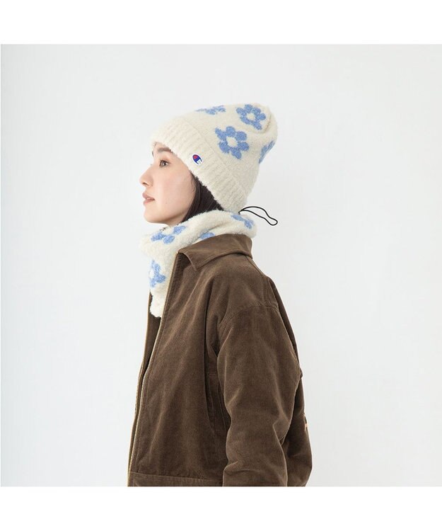 林八百吉商店 Champion　フラワーニットネックウォーマー アイボリー