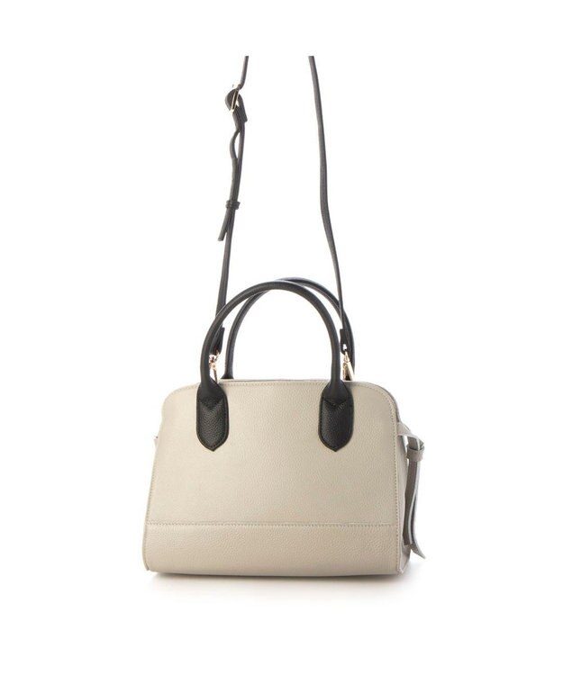 UNBILLION ペルケ perche / 牛革スクエア2way手提げ ライトグレー