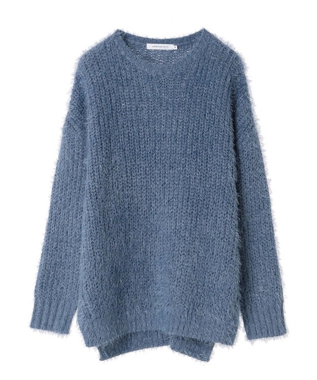 AMERICAN HOLIC シャギーゆるっとニットプルオーバー Blue