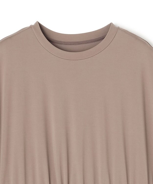 UNFILO L BEAUTY-FORM T コンビティアード ワンピース モカ×モカ