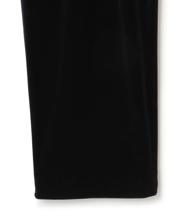 23区 L 【洗える】ベロアスムース ドロスト パンツ ブラック系