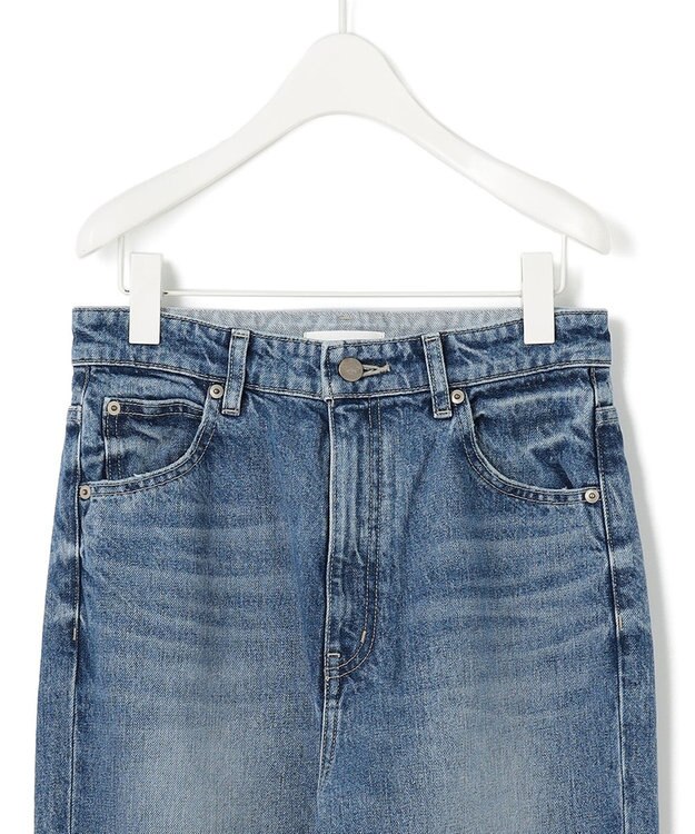 ICB L 【洗える】 ウォーターリサイクルテーパードデニム ブルー系