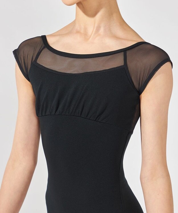 Chacott フレンチスリーブレオタード ブラック
