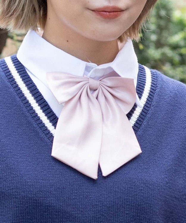 WEGO 【SCHOOL ITEM】ムジスクールリボン ピンク