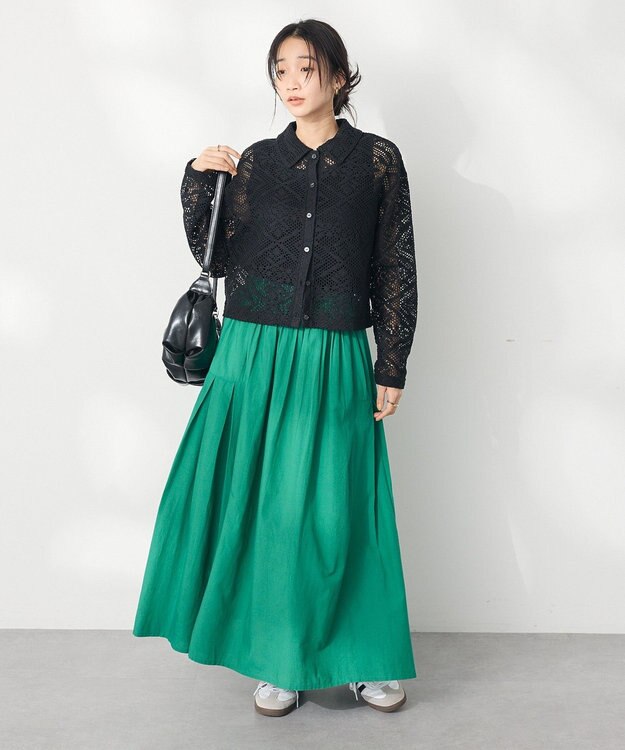 CRAFT STANDARD BOUTIQUE クロシェレースカーディガン Black