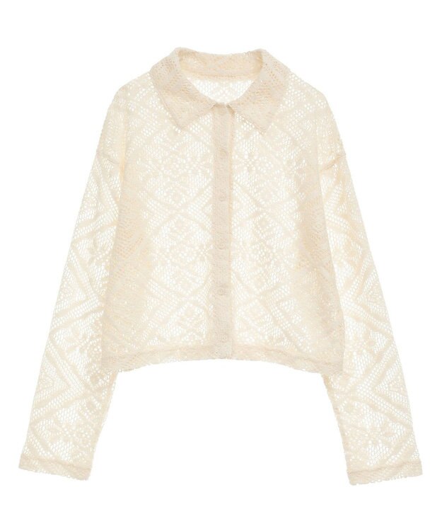 CRAFT STANDARD BOUTIQUE クロシェレースカーディガン Ivory