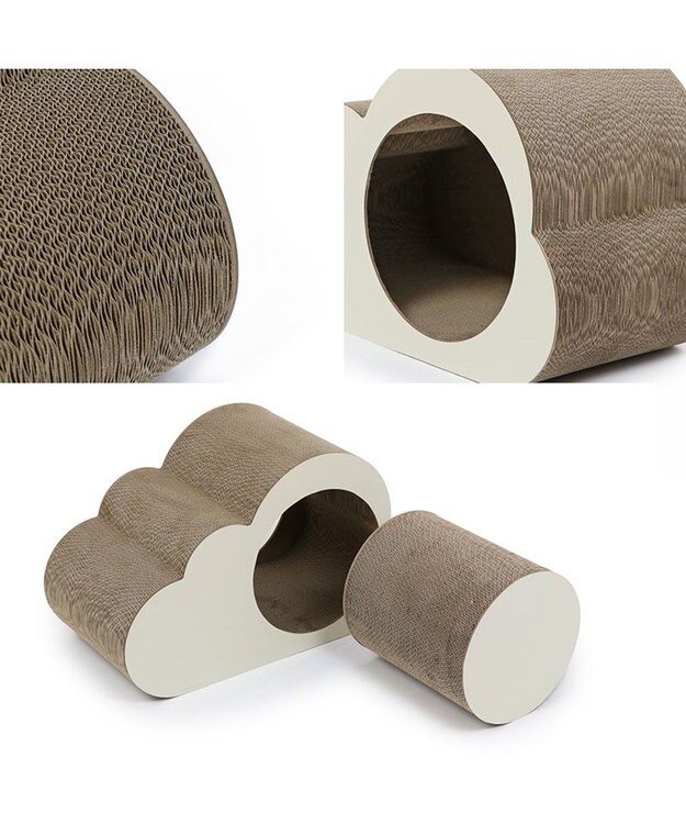 PET PARADISE 猫 爪とぎ ダンボール 単品《月 / 雲》 雲