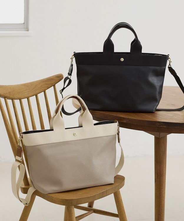 TOPKAPI 【人気色が限定復活！】【Breath TOPKAPI】RIPPLE リプル A4 トート バッグ L（ショルダー付き） ペールベージュ