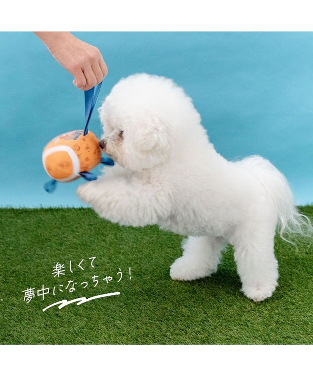 PET PARADISE スヌーピー タブ付 ラグビーボール トイ オレンジ