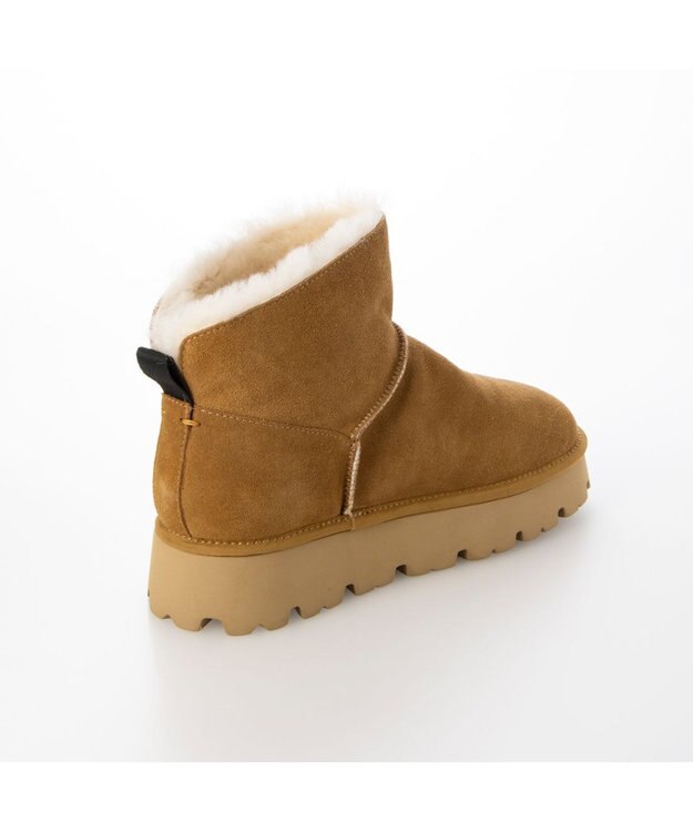 MODE ET JACOMO <carino>本革ムートンショートブーツ キャメル