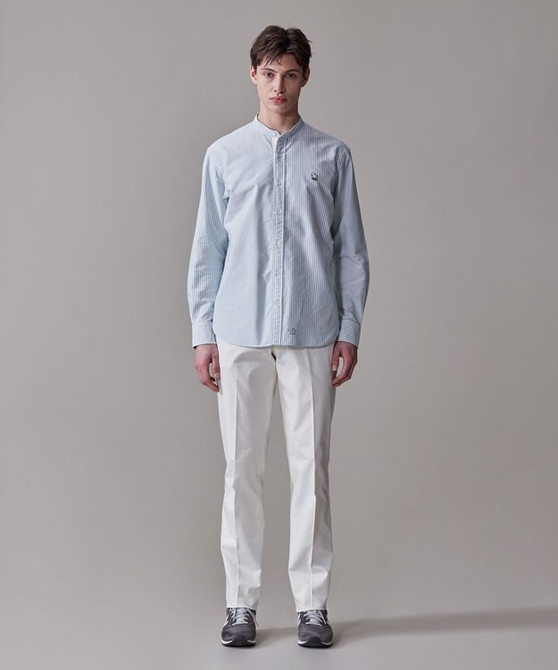 J.PRESS MEN 【IVY COLLECTION】【毎シーズン大好評】バックブル ロンストクレイジーパターン バンドカラーシャツ グリーン系1