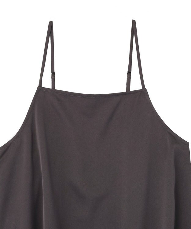 AMERICAN HOLIC イレギュラーヘムサテンレースキャミソール Charcoal Gray