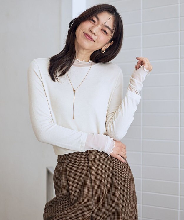 ANY L 【新色追加】シアーコンビタートル エクリュ