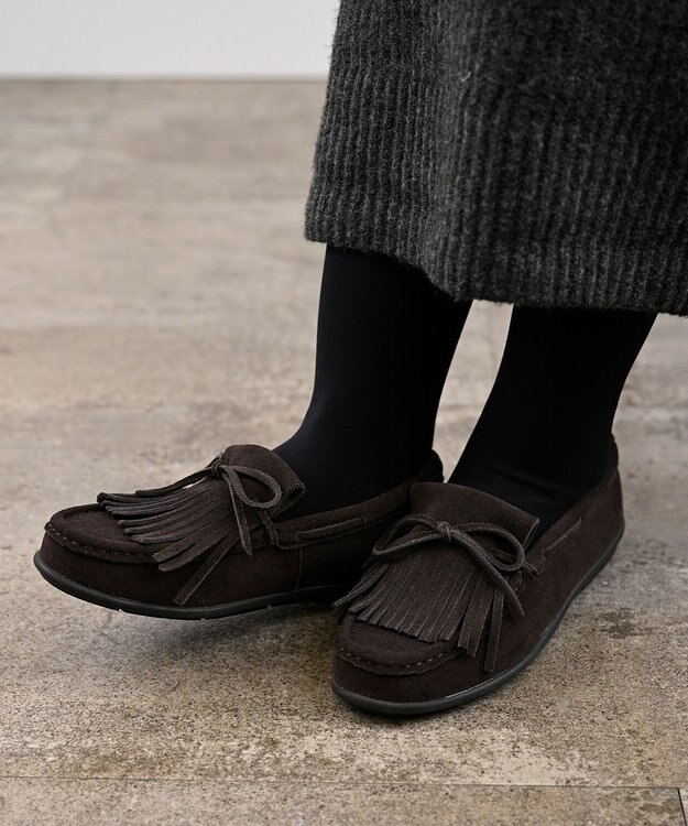 APOM フリンジモカシン15 ダークブラウンスエード